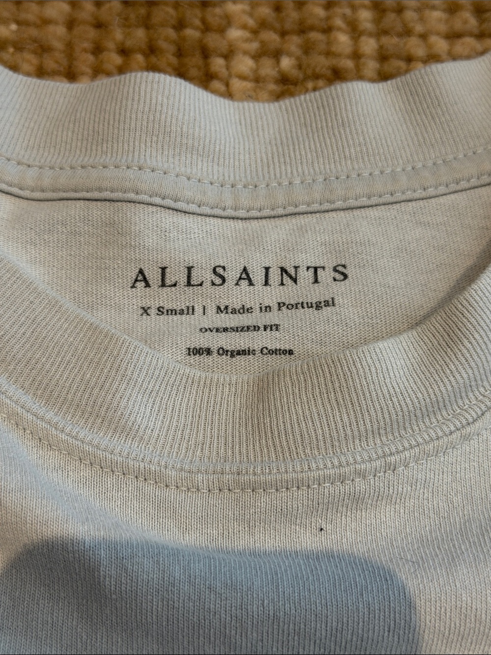 AllSaints Men's Long-Sleeve Tie-Dye Crewneck Shirt - Light Gray - Picture 2 of 2